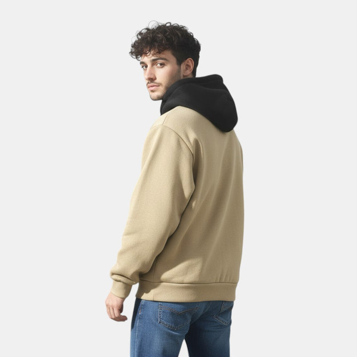 Men’s Contrast Hood Pullover Hoodie