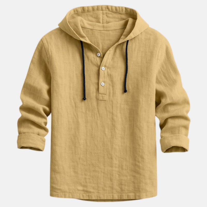 Men’s Lightweight Cotton Hooded Shirt