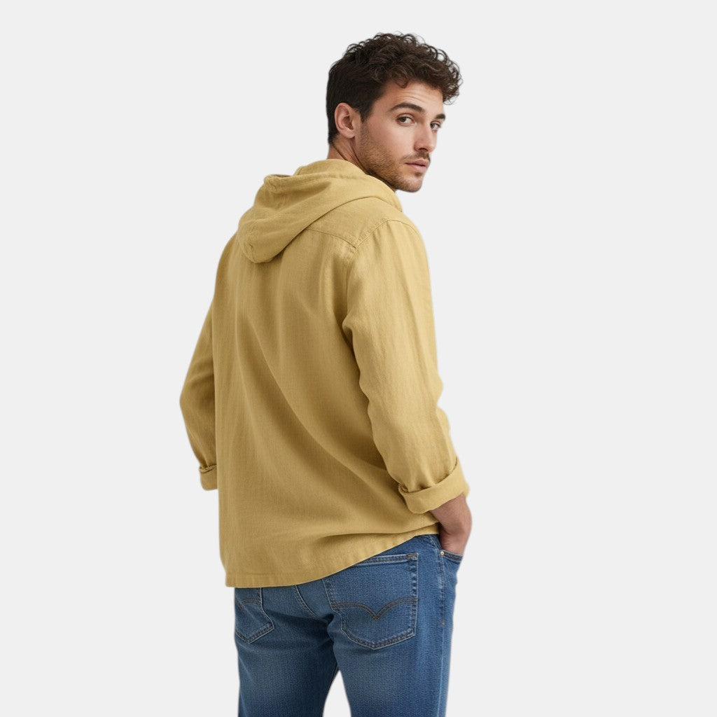 Men’s Lightweight Cotton Hooded Shirt
