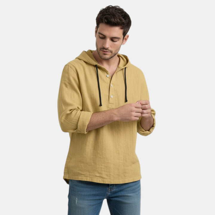 Men’s Lightweight Cotton Hooded Shirt