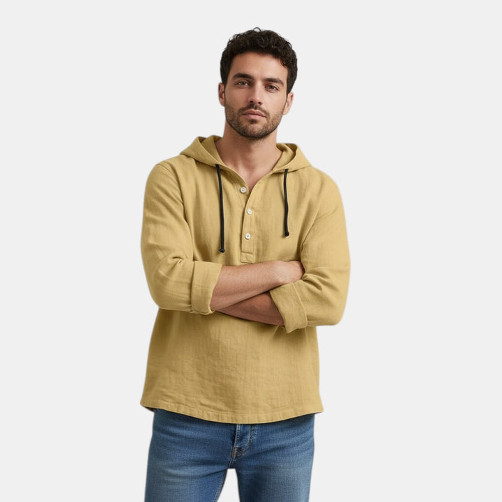 Men’s Lightweight Cotton Hooded Shirt