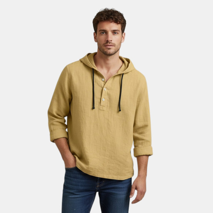 Men’s Lightweight Cotton Hooded Shirt