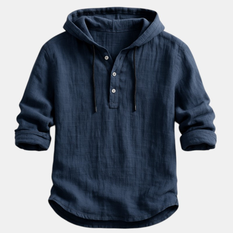 Men’s Lightweight Cotton Hooded Shirt