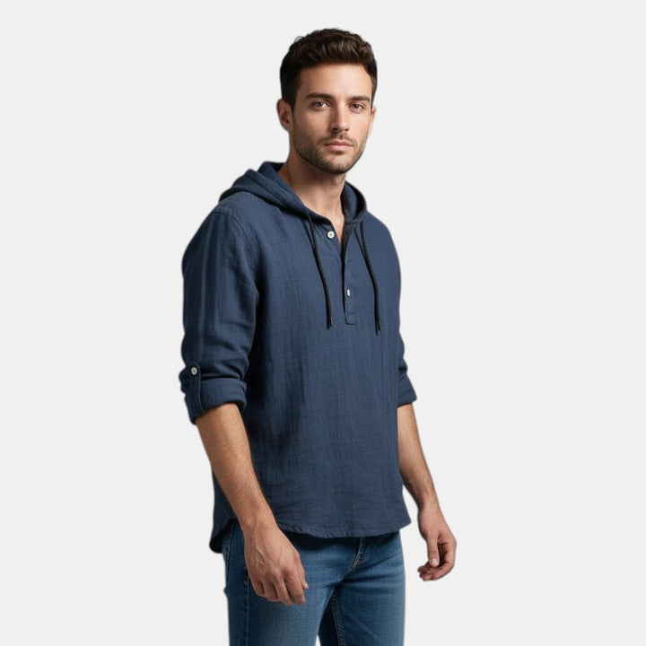 Men’s Lightweight Cotton Hooded Shirt