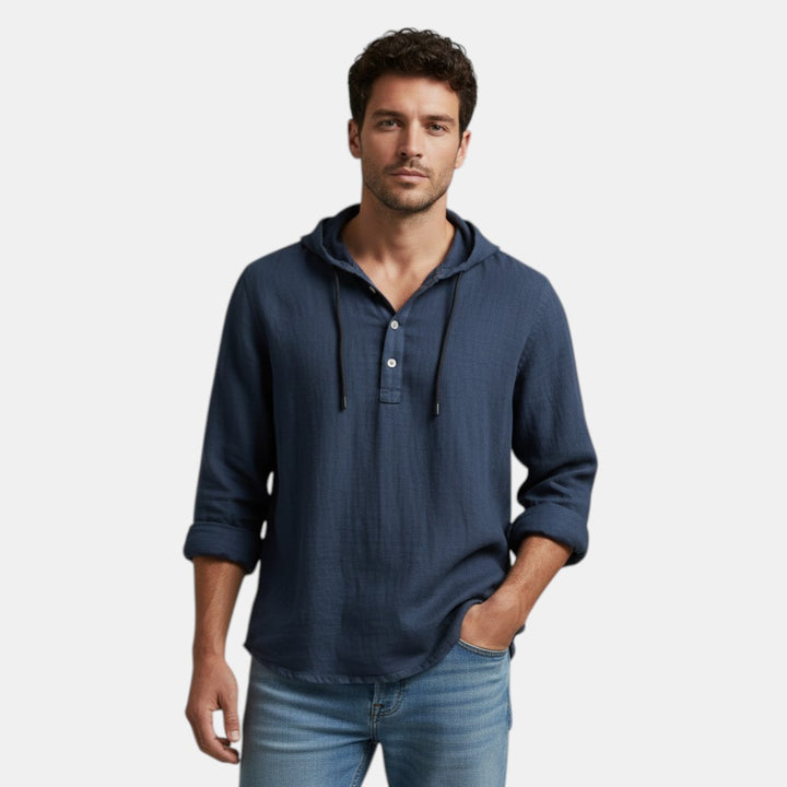 Men’s Lightweight Cotton Hooded Shirt