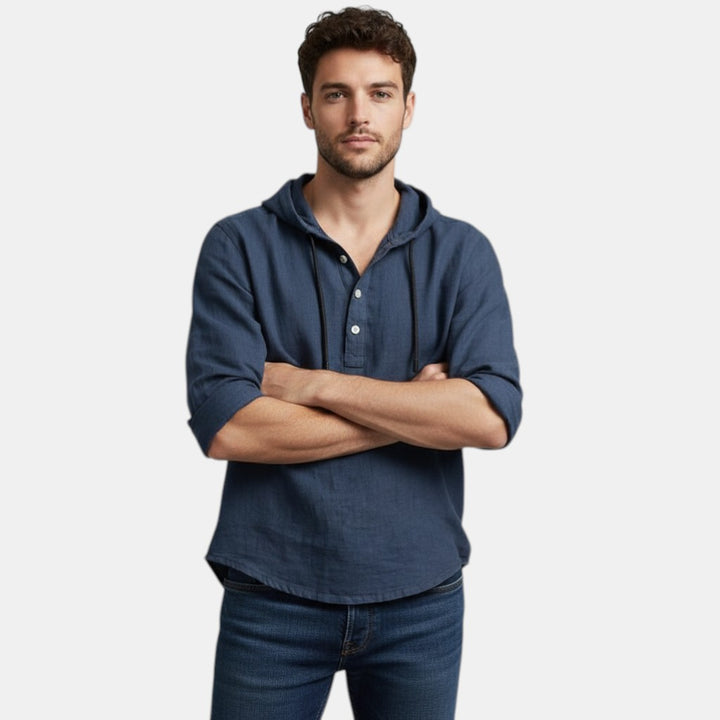 Men’s Lightweight Cotton Hooded Shirt
