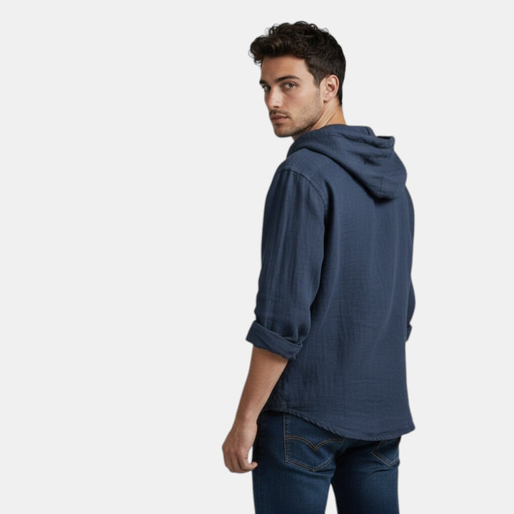 Men’s Lightweight Cotton Hooded Shirt