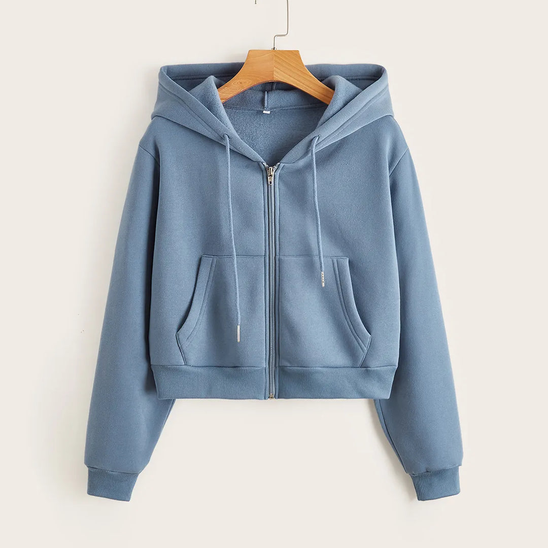 Women’s Cropped Zip Hoodie