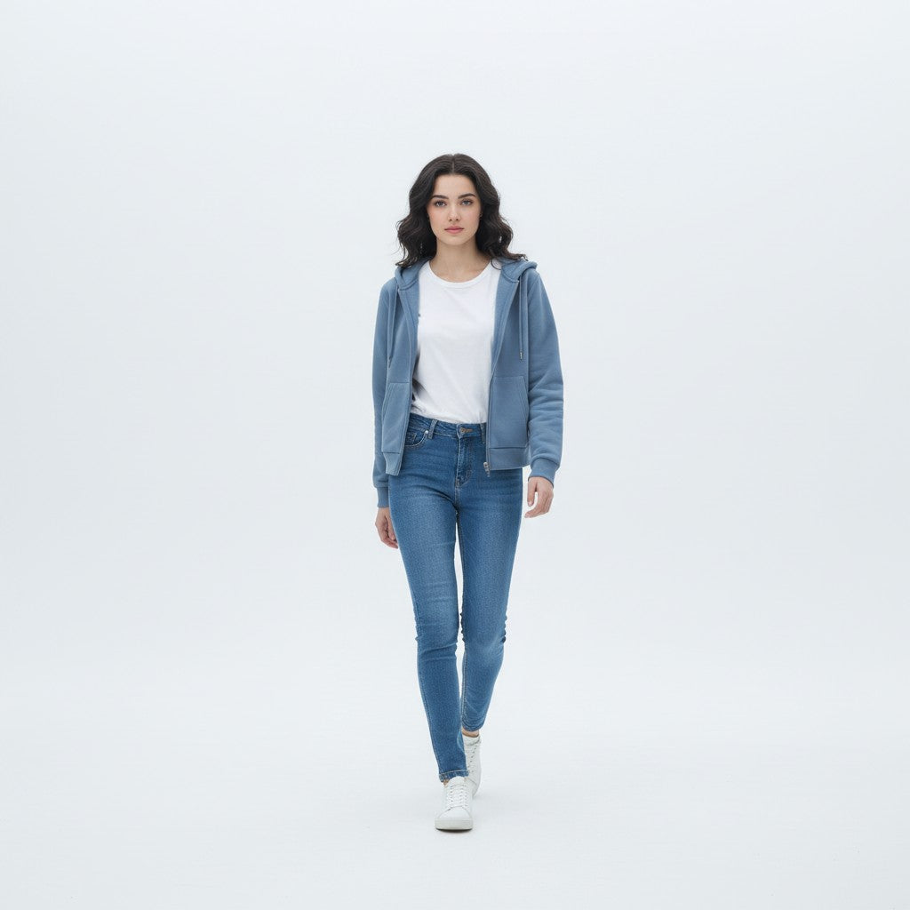 Women’s Cropped Zip Hoodie