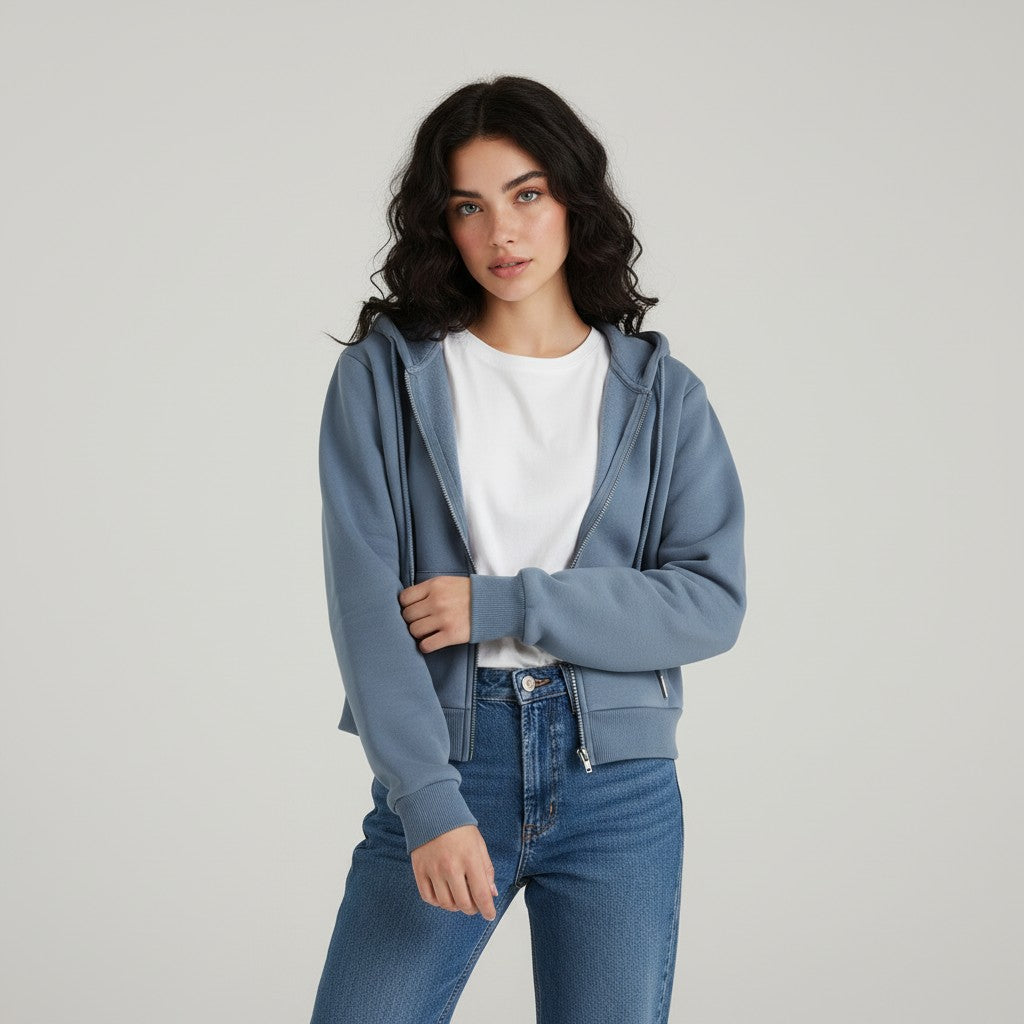 Women’s Cropped Zip Hoodie