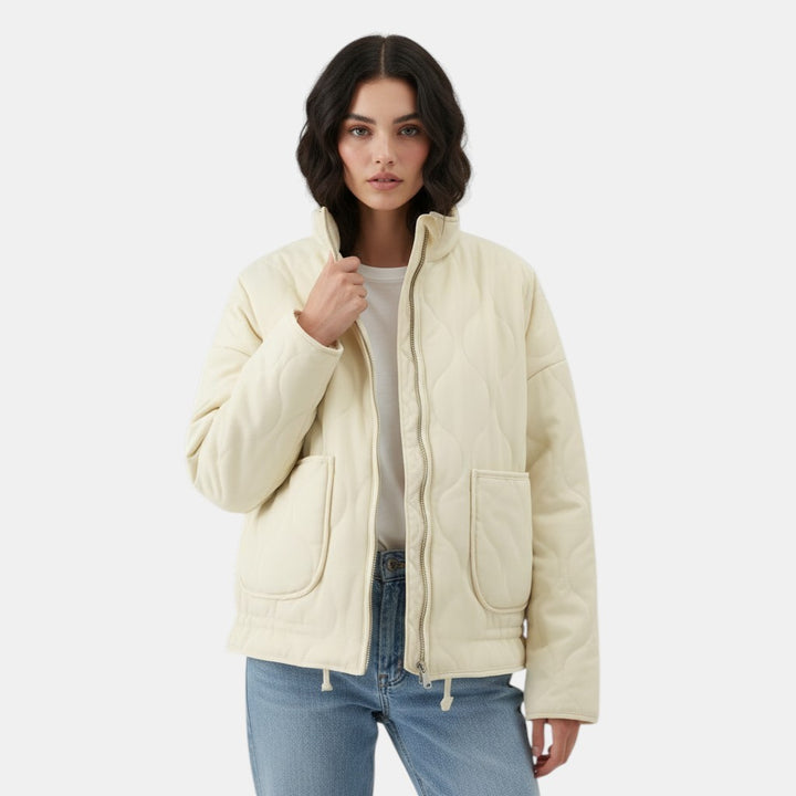 Women’s Quilted Jacket with Adjustable Waist