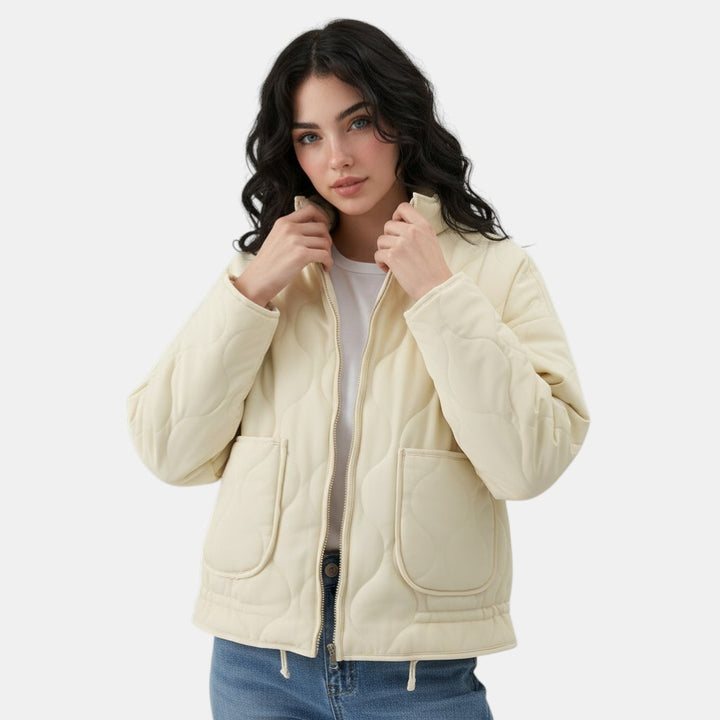 Women’s Quilted Jacket with Adjustable Waist