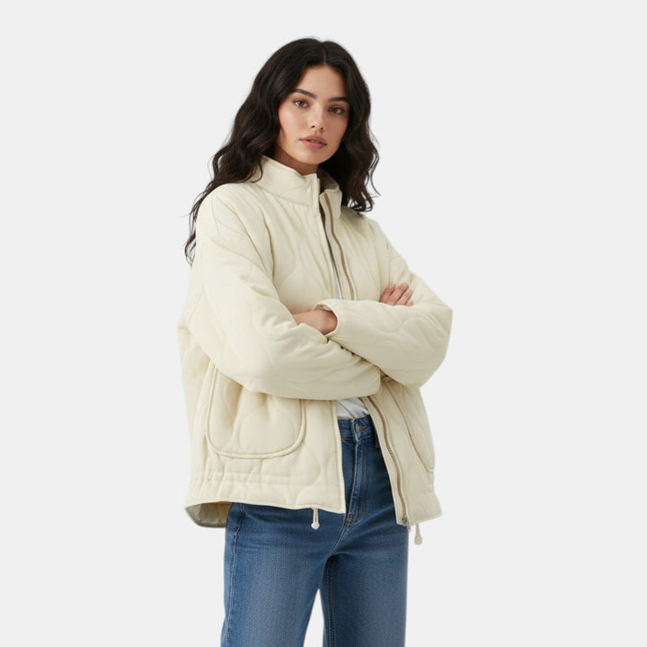 Women’s Quilted Jacket with Adjustable Waist