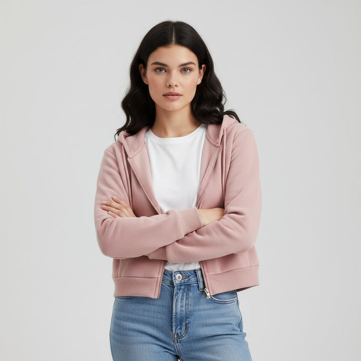 Women’s Cropped Zip Hoodie
