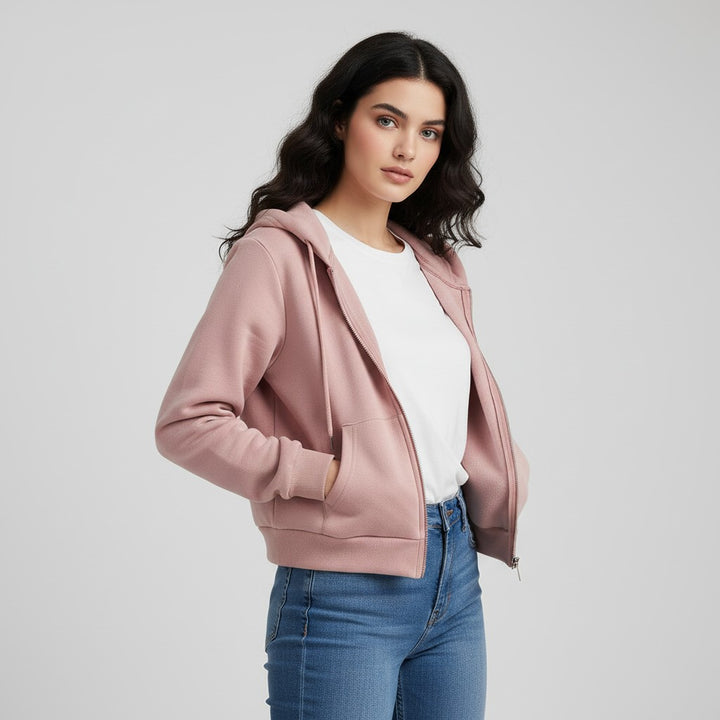 Women’s Cropped Zip Hoodie