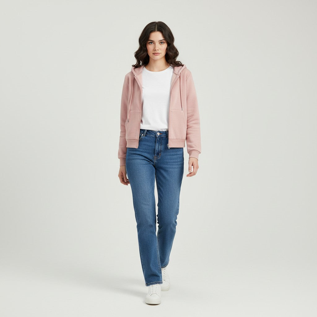 Women’s Cropped Zip Hoodie