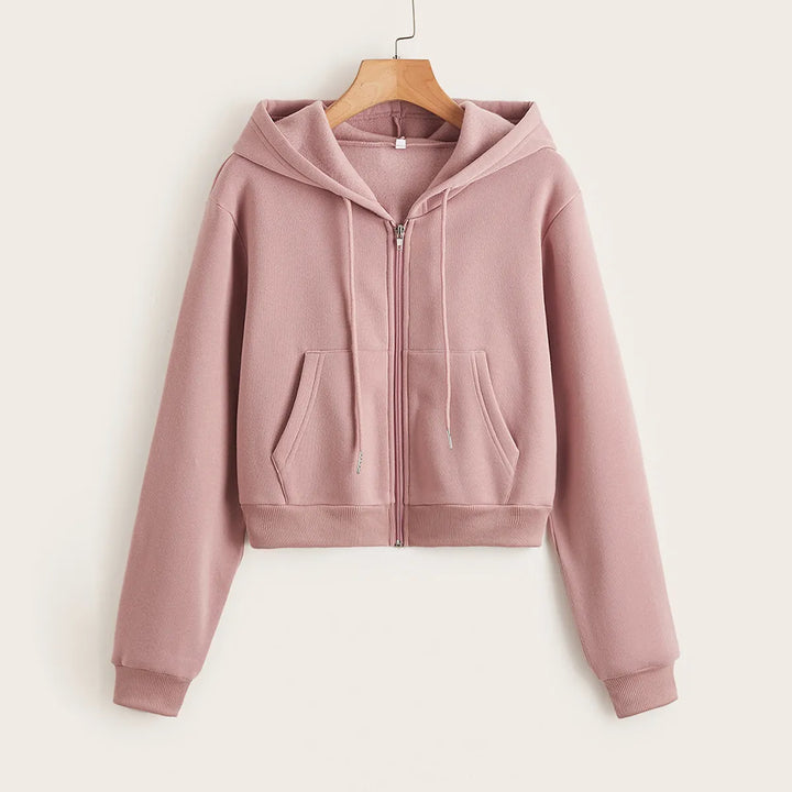 Women’s Cropped Zip Hoodie