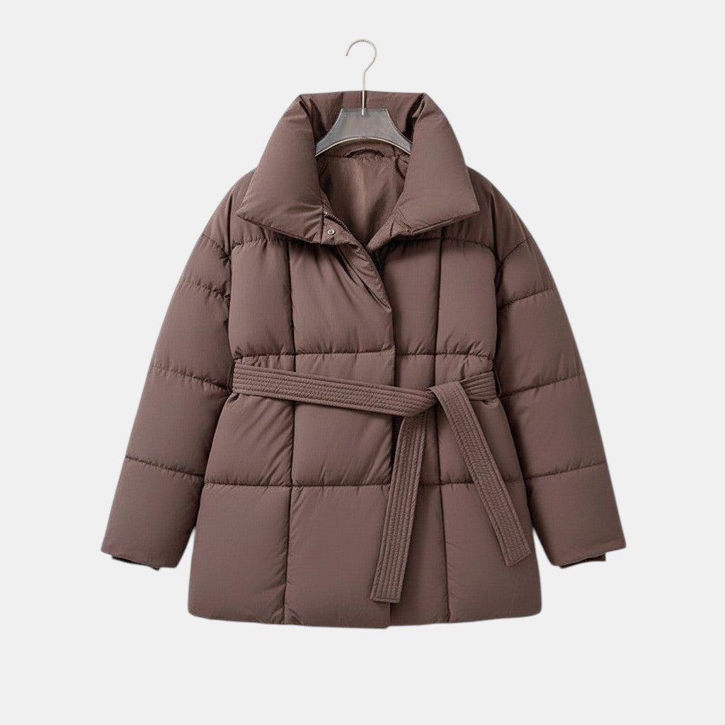 Women’s Belted Quilted Puffer Coat