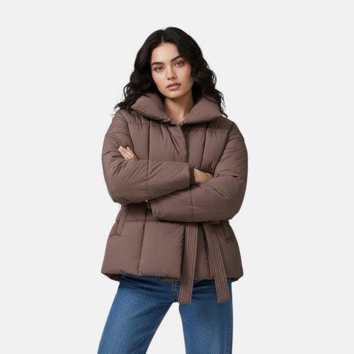 Women’s Belted Quilted Puffer Coat