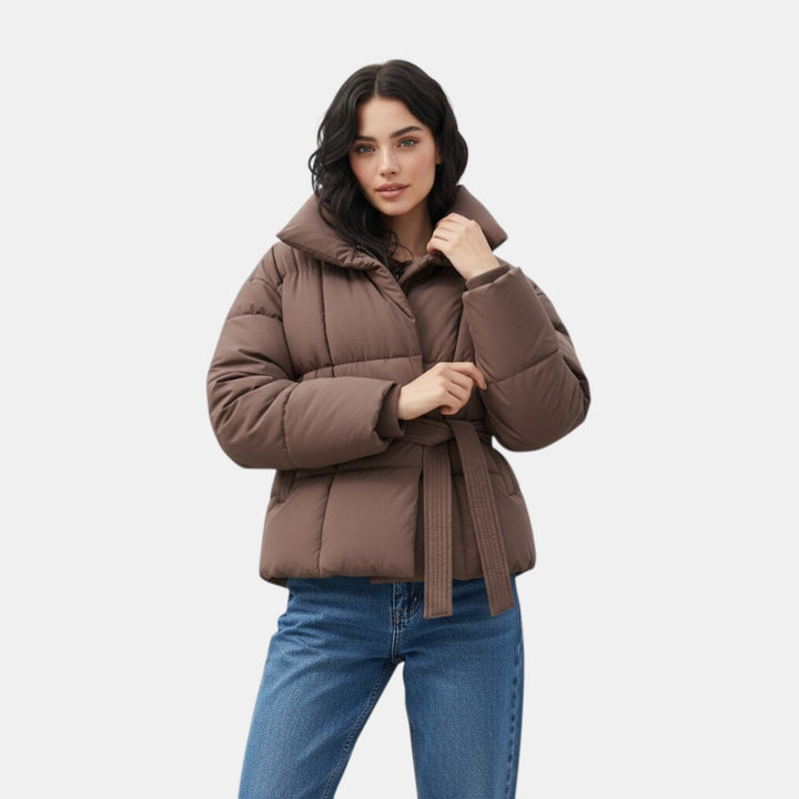 Women’s Belted Quilted Puffer Coat