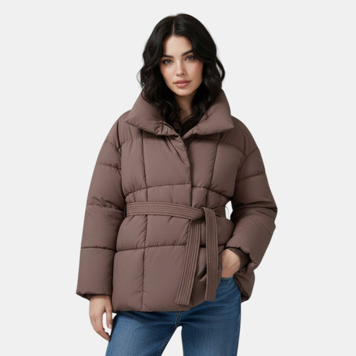 Women’s Belted Quilted Puffer Coat