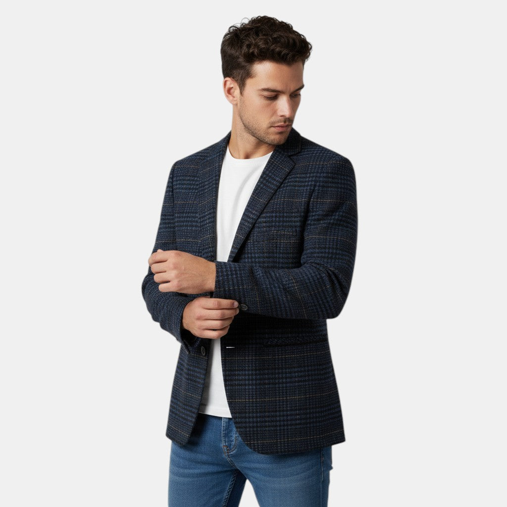 Men’s Plaid Blazer Jacket