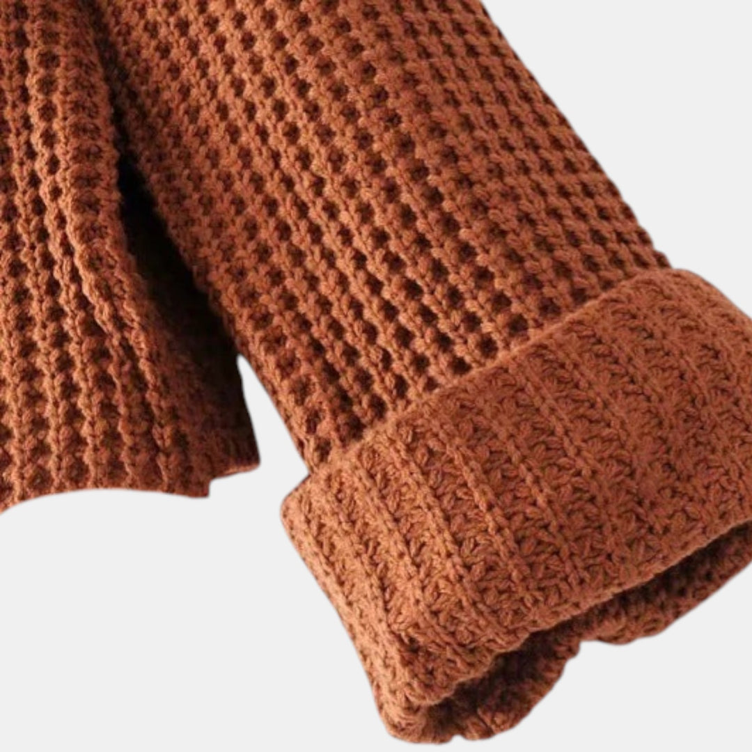 Women’s Boxy Waffle Knit Sweater