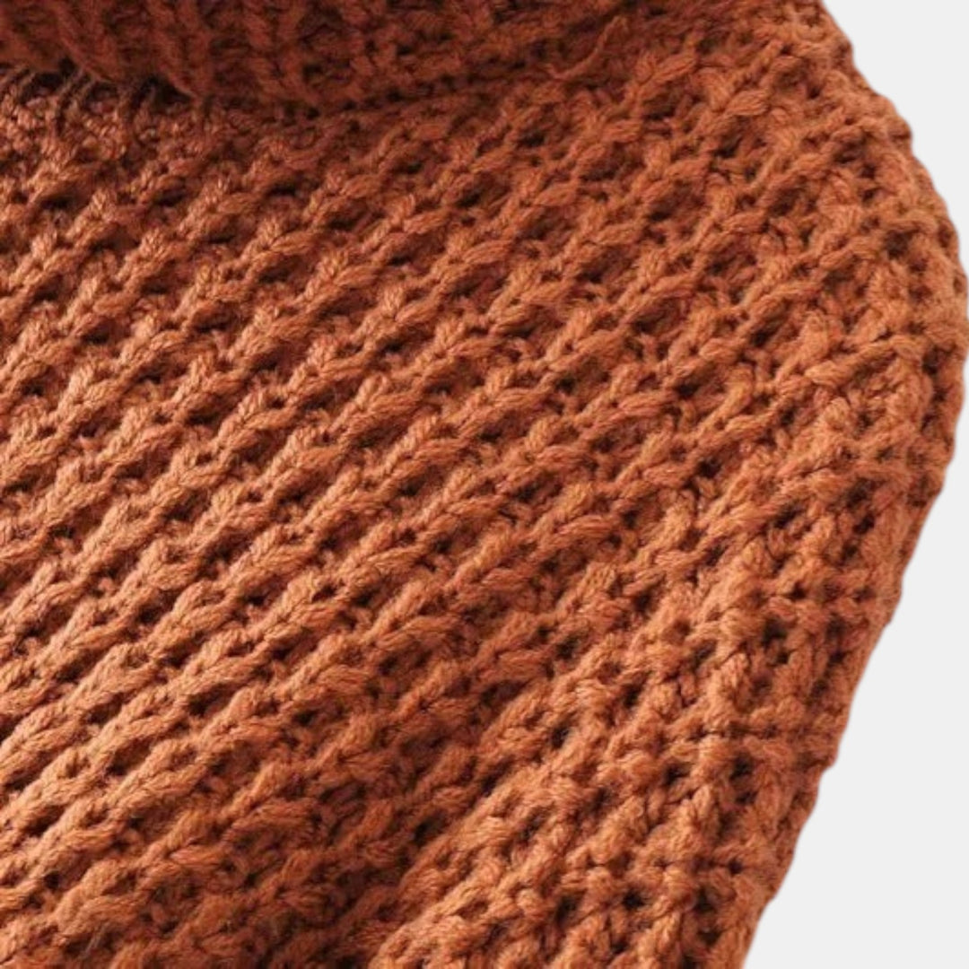 Women’s Boxy Waffle Knit Sweater