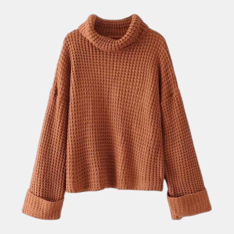 Women’s Boxy Waffle Knit Sweater