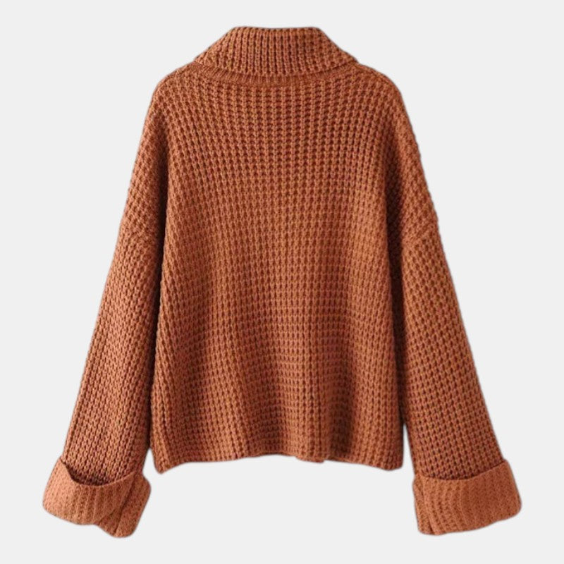 Women’s Boxy Waffle Knit Sweater