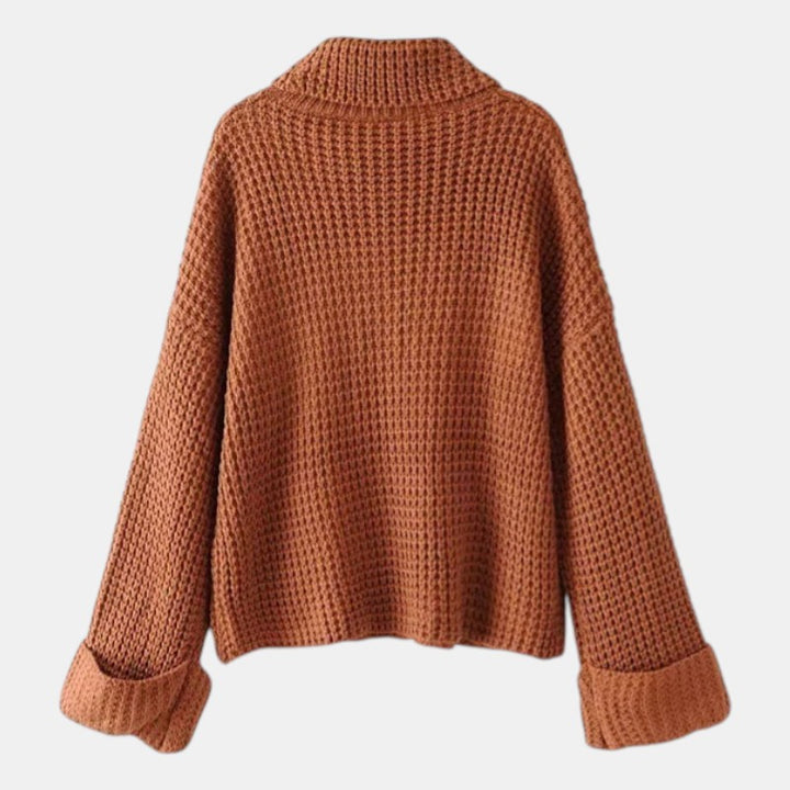 Women’s Boxy Waffle Knit Sweater