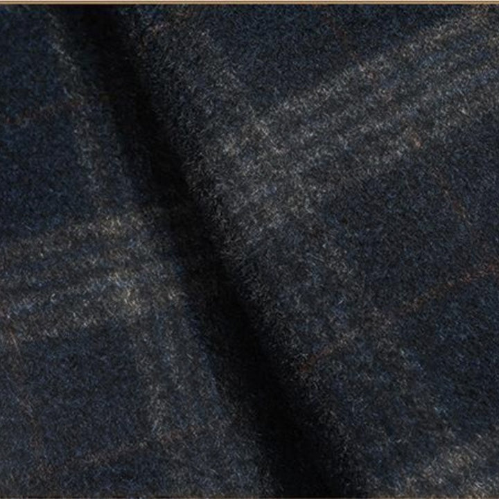 Men’s Longline Plaid Overcoat