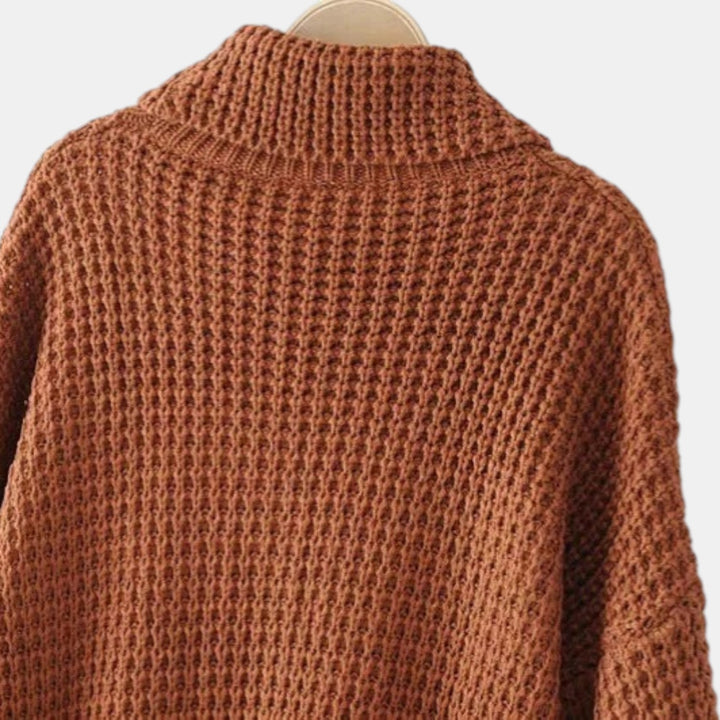 Women’s Boxy Waffle Knit Sweater
