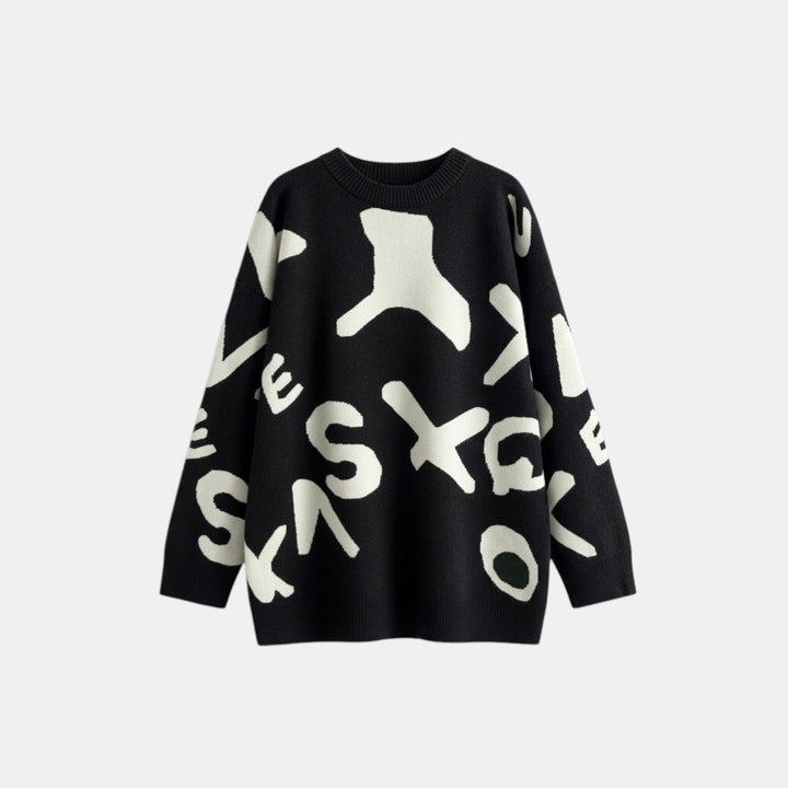 Women’s Oversized Graphic Knit Sweater