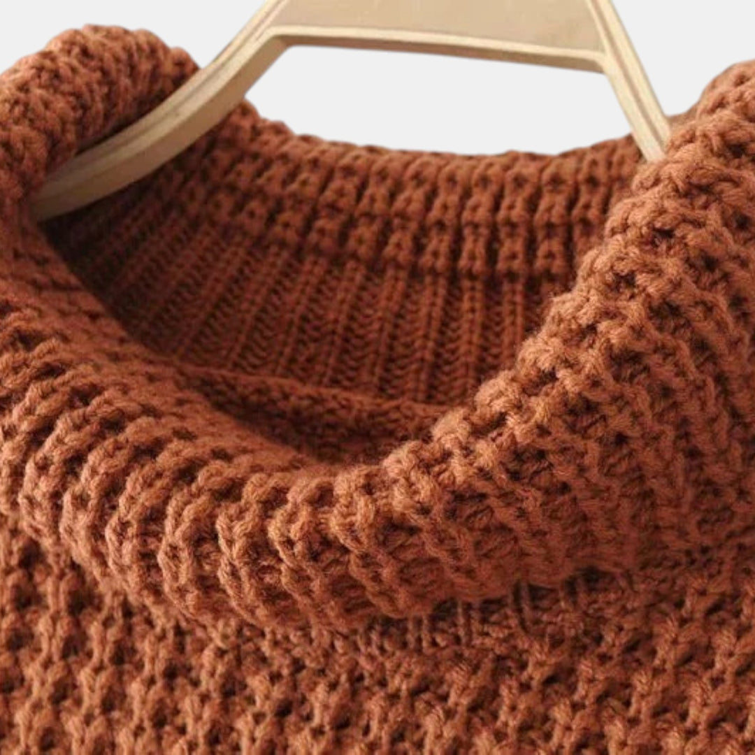 Women’s Boxy Waffle Knit Sweater