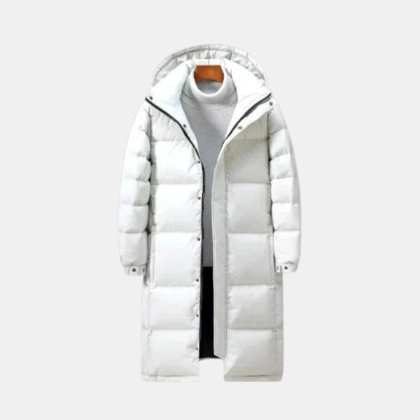 Men’s Long Puffer Coat with Hood