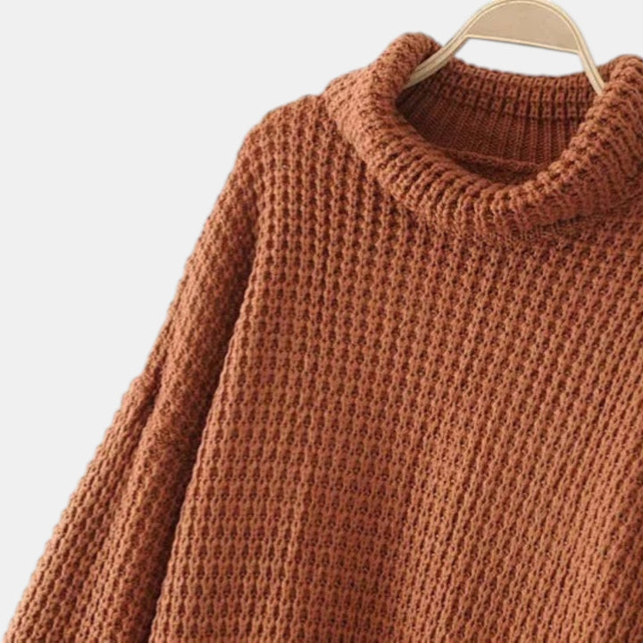 Women’s Boxy Waffle Knit Sweater