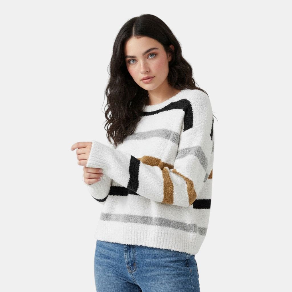 Women's Boxy Cropped Pullover Sweater