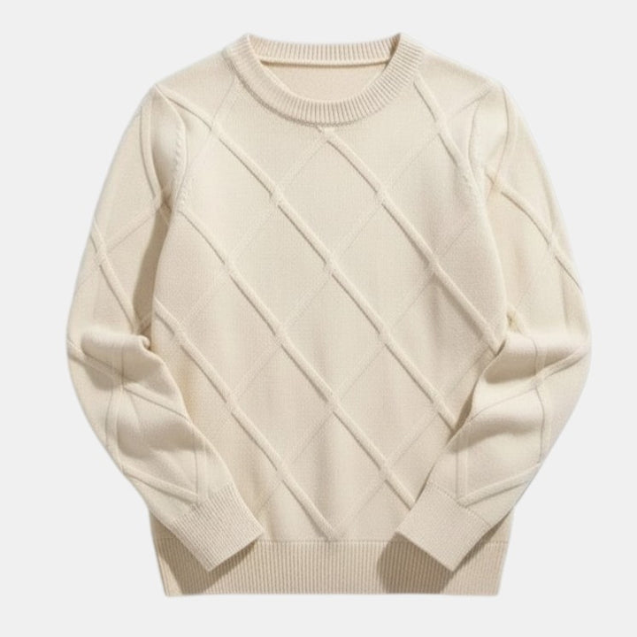Men’s Crew Neck Textured Knit Sweater