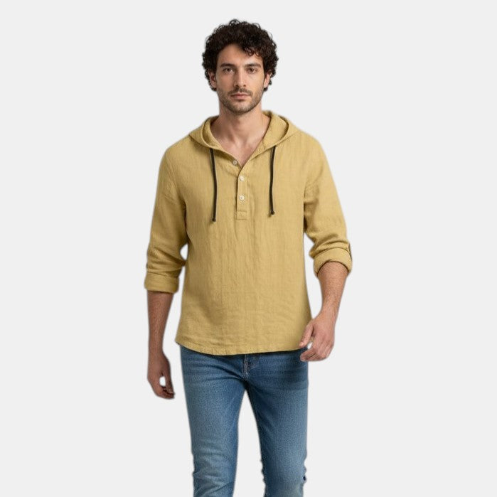 Men’s Lightweight Cotton Hooded Shirt