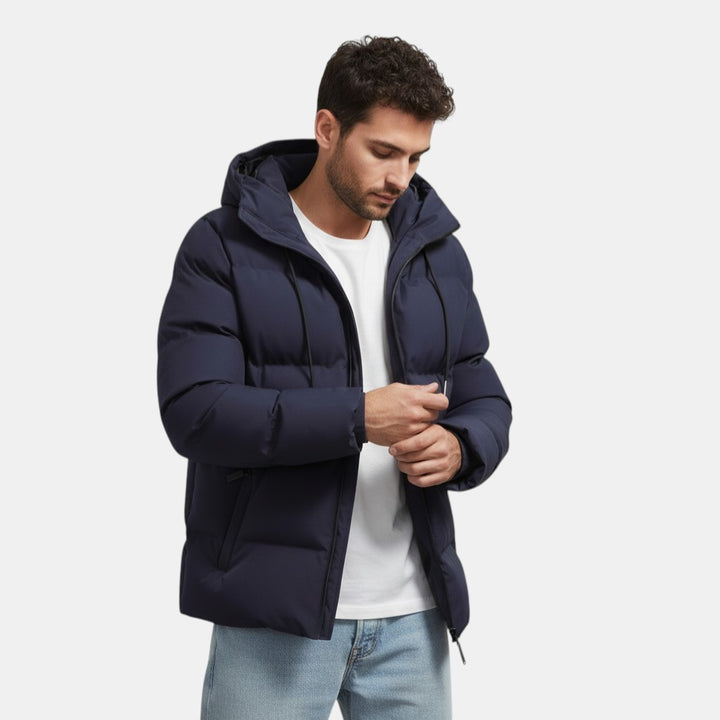 Men’s Waterproof Winter Coat with Adjustable Hood