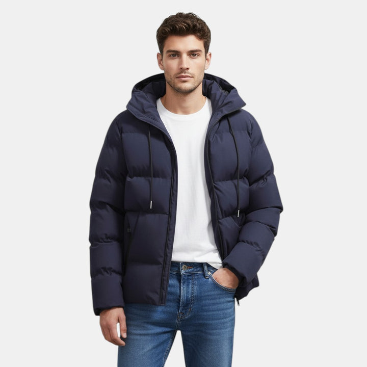 Men’s Waterproof Winter Coat with Adjustable Hood