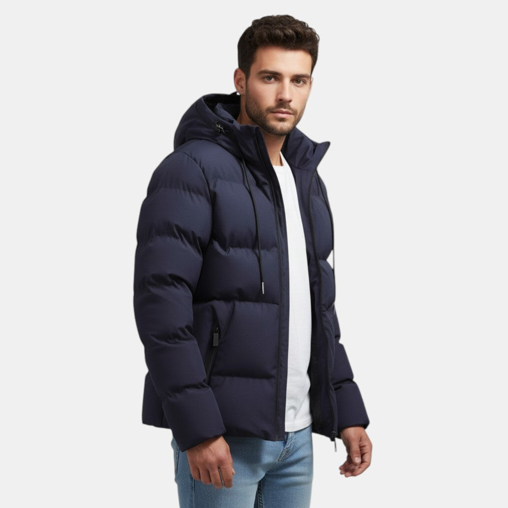 Men’s Waterproof Winter Coat with Adjustable Hood