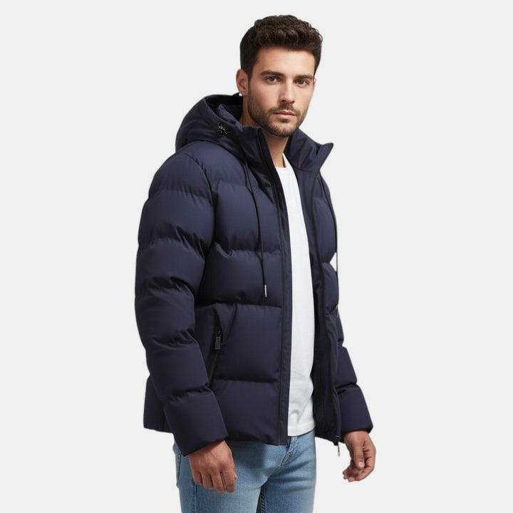 Men’s Waterproof Winter Coat with Adjustable Hood
