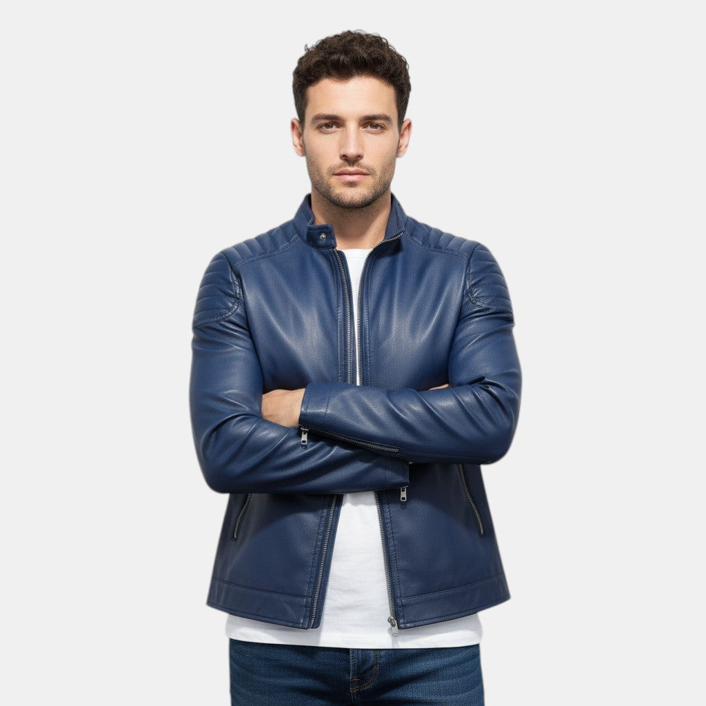 Men’s Genuine Leather Jacket Regular Fit