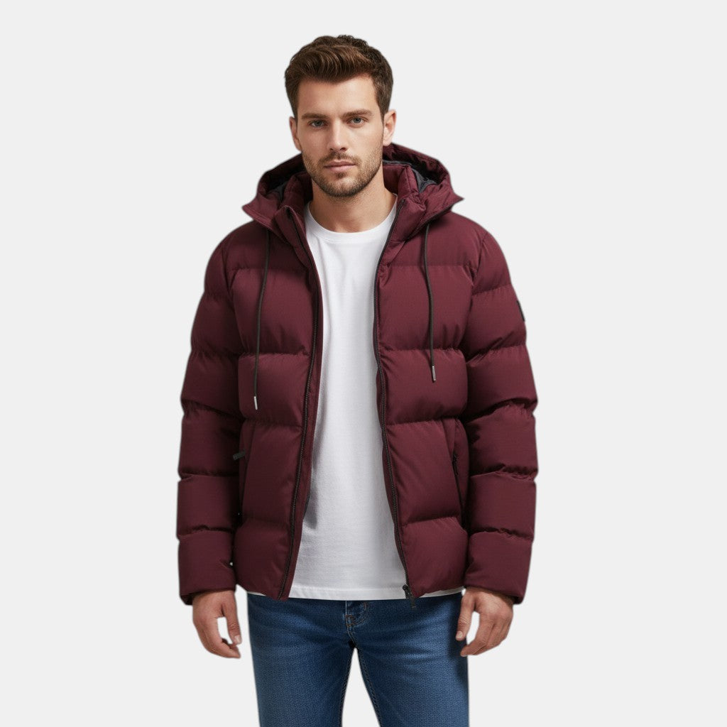 Men’s Waterproof Winter Coat with Adjustable Hood