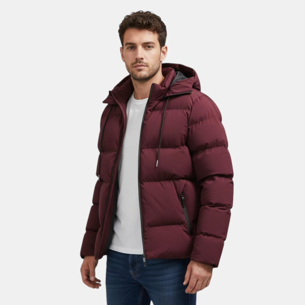 Men’s Waterproof Winter Coat with Adjustable Hood