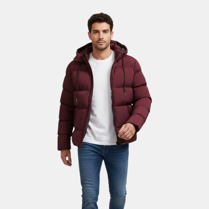 Men’s Waterproof Winter Coat with Adjustable Hood