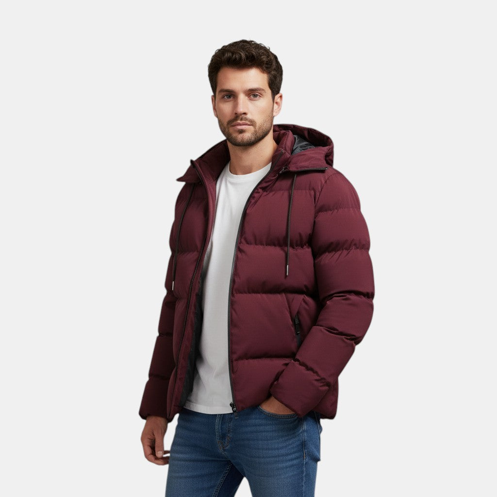Men’s Waterproof Winter Coat with Adjustable Hood