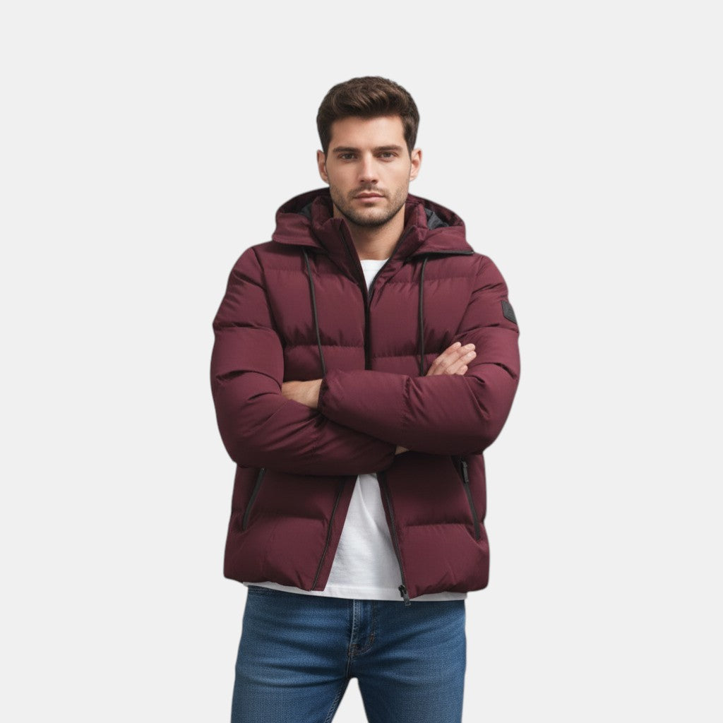 Men’s Waterproof Winter Coat with Adjustable Hood